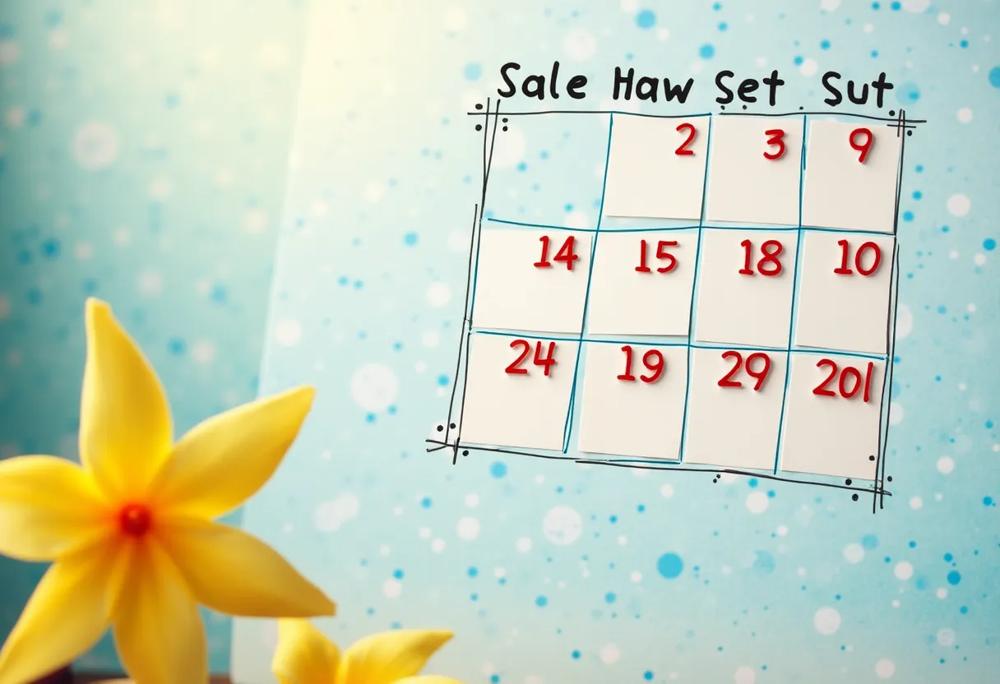 Summer calendar